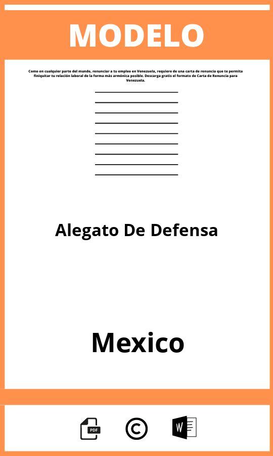 Modelo De Alegato De Defensa