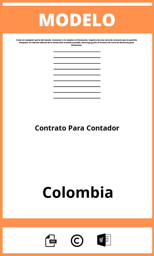 Modelo De Contrato Para Contador En Colombia