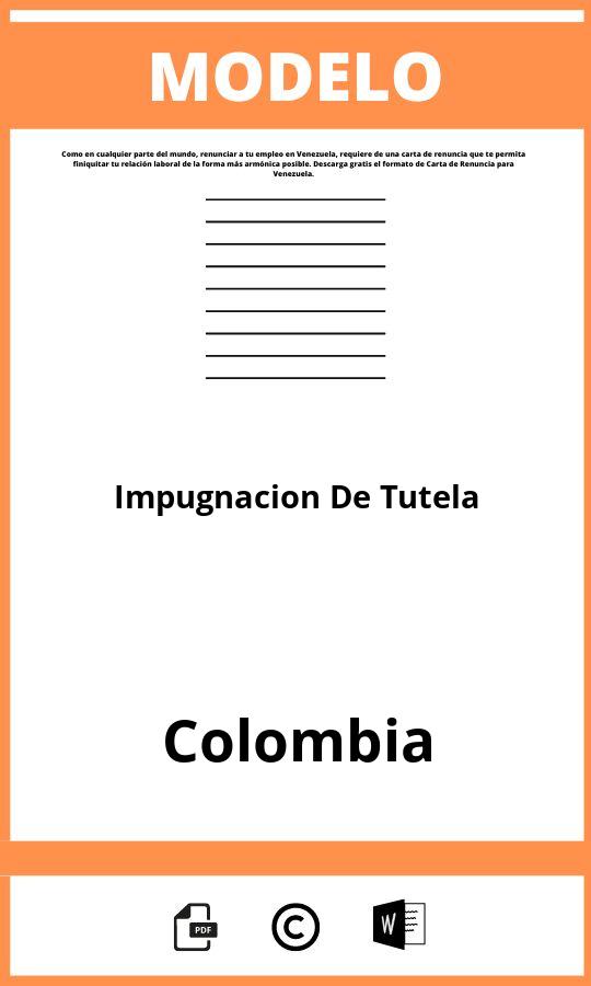 Modelo De Impugnación De Tutela