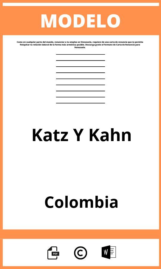 Modelo De Katz Y Kahn