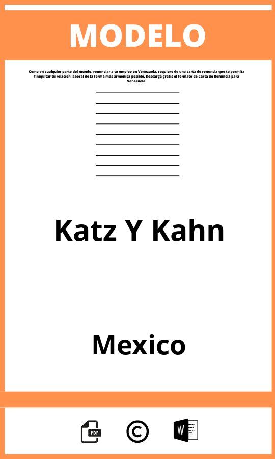 Modelo De Katz Y Kahn