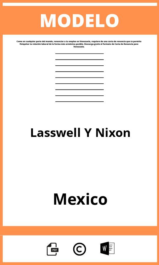 Modelo De Lasswell Y Nixon