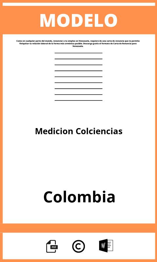 Modelo De Medicion Colciencias