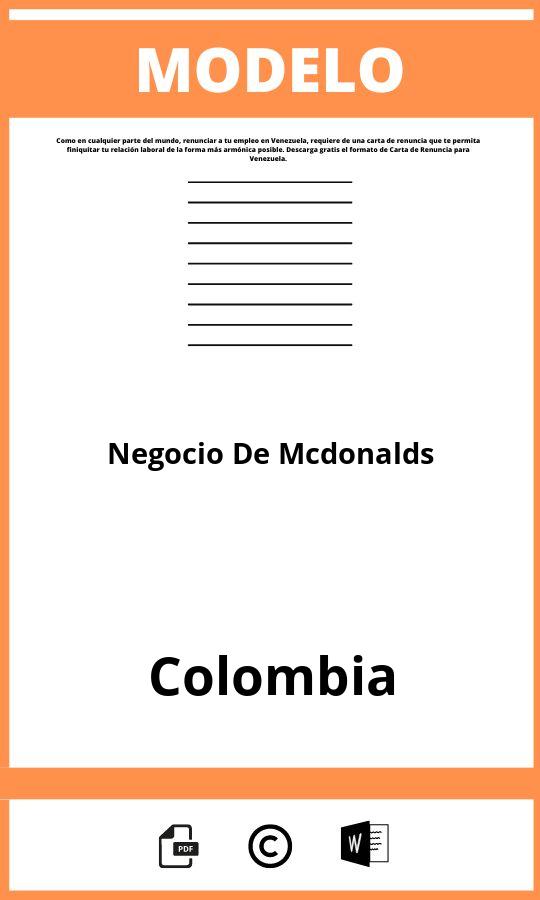 Modelo De Negocio De Mcdonalds