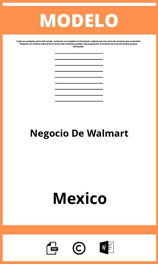 Modelo De Negocio De Walmart