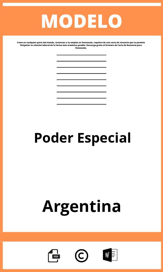 Modelo De Poder Especial Argentina