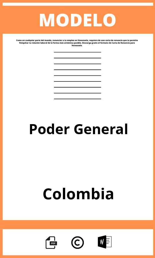 Modelo De Poder General En Colombia