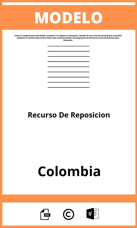 Modelo De Recurso De Reposicion